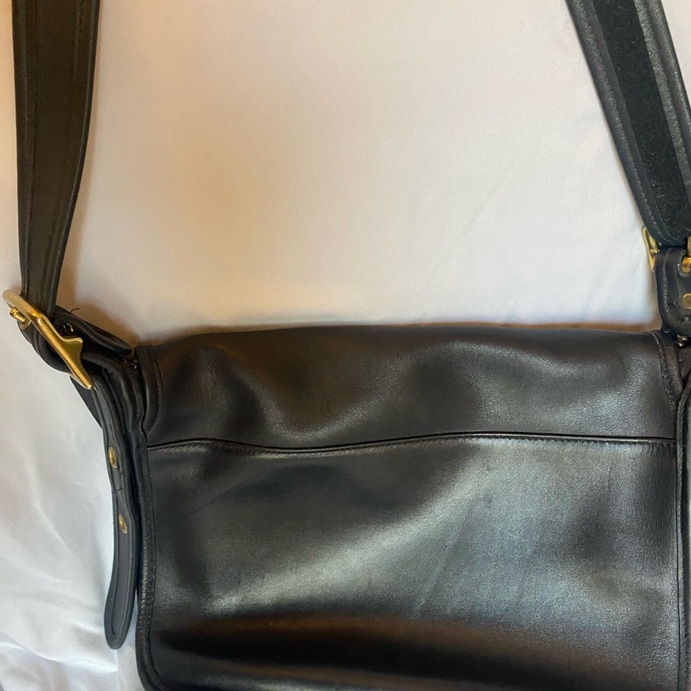 VTG Coach PATRICIA LEGACY Messenger/Satchel Bag in Soft Black Leather #9951 - Picture 4 of 9